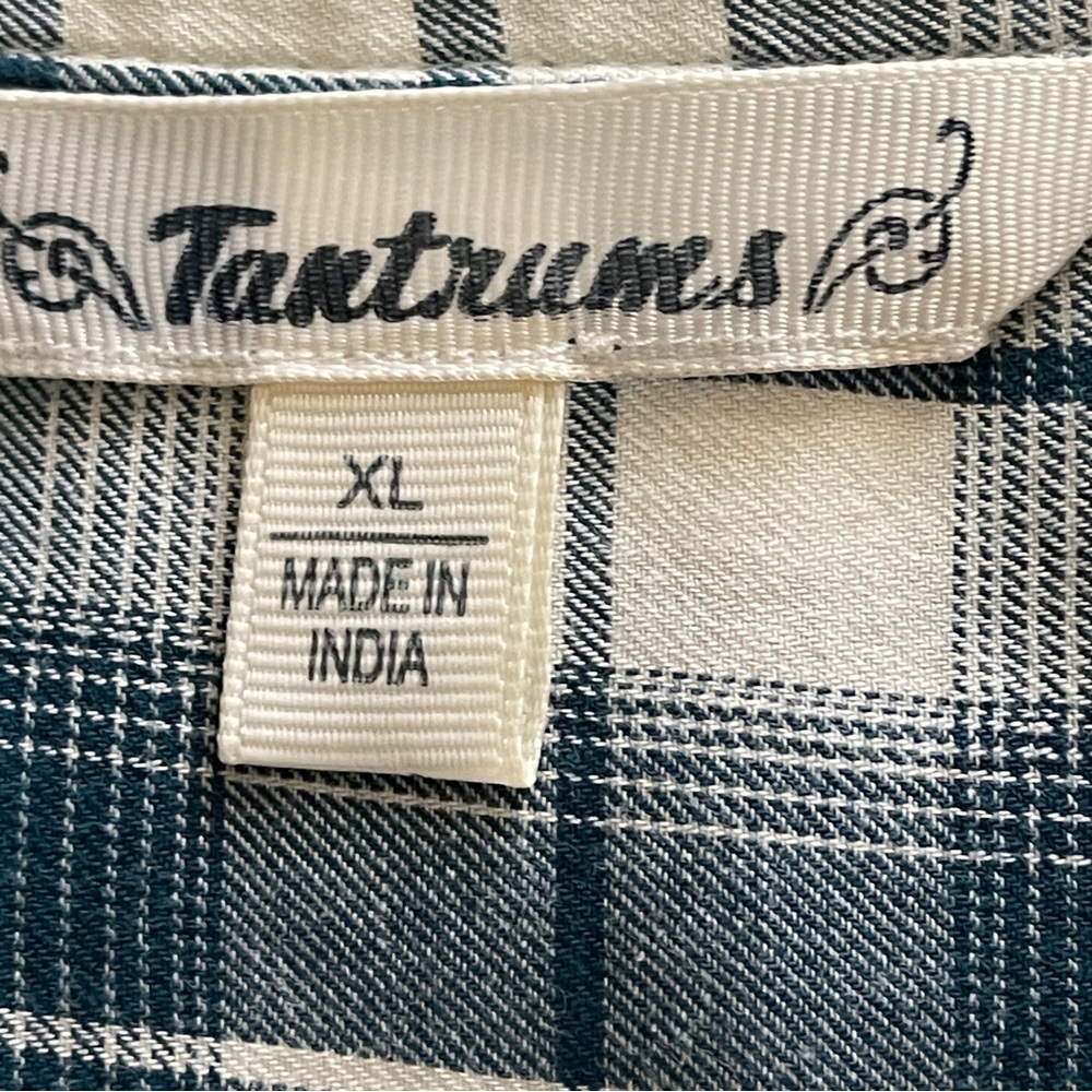 Tantrums Pullover Collared Plaid Embroidered Flan… - image 8